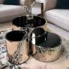 Buy cheap 0.9m Luxury Round Coffee Table Sectional Stainless Steel Latte Couchtisch from wholesalers