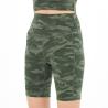 Buy cheap 210gsm Active Yoga Shorts Leopard Yoga Shorts With Pockets Tummy Control from wholesalers