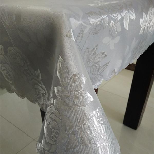 Buy cheap BSCI audit passed-Hot selling products-100% Polyester Jacquard table cloth for grey color from wholesalers