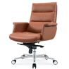 Buy cheap Ergonomic Office Chair Flexible Chrome Wheel Convenient Swivel Leather PU Boss Manager Staff Chair Modern Revolving Massage from wholesalers
