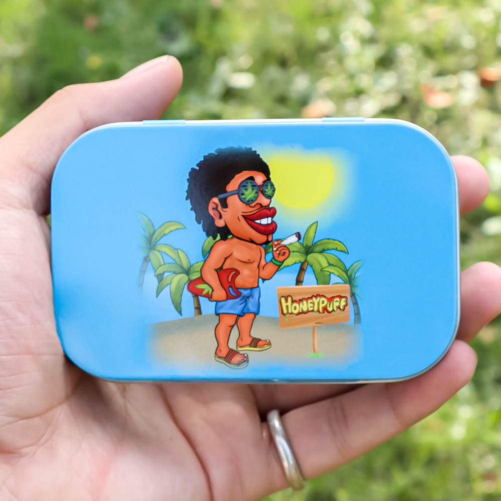 High Quality Premium Stash Tin Custom Design Gift Tin Box Hinged Decorative Tin Container