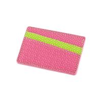 Buy cheap Rectangle Credit Card Organizer Wallet PU Leather Weave Wallet Debossing Logo product