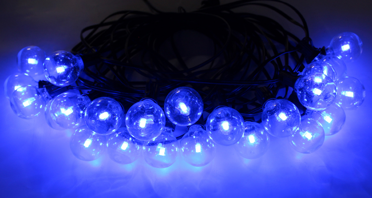 Color Changing Outdoor String Lights RGB LED String Lights G40 Globe Bulbs Dimmable Waterproof String Lights Remote Control