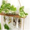 Buy cheap hot-selling Wall Hanging Planter 2 Tiered Plant Propagation Station With Wooden Stand & Glass Planter home decor from wholesalers
