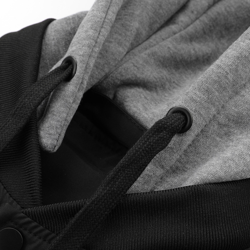 Custom wholesale print logo blank plain polyester black boys bomber baseball varsity jacket for men
