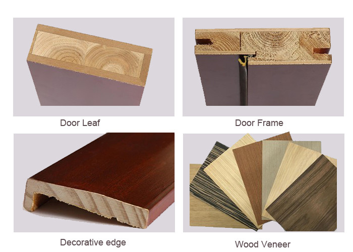 Faint Teak Wood Soundproof Solid Wood Internal Doors