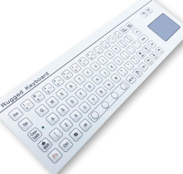 IP67 surface Industrial Membrane Keyboard integrating TouchPad One Piece Matte