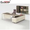 Buy cheap Extendable L Shaped Modern Executive Desk Office Furniture Gray Brown from wholesalers