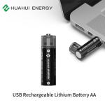 High Capacity Rechargeable Li Ion Batteries NSC USB AA 01 1.5V 1000mah