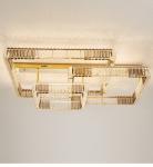 Luxury Living Room Smart Led Chandelier Modern Hall Glossy K9 Crystal Ceiling