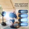 Buy cheap Socool Fan 20000mAh Portable Fan Adjustable Foldable Table Fan Super Quiet 9 Speed Levels Remote Control Indoor/Outdoor Camping from wholesalers