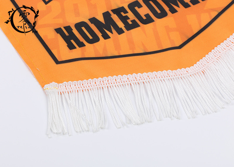 Hampton HOMECOMING Multicultural Flag Banners , 9 x 15'' Sublimation Printed with Tassel Pentagon Flag