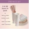 Buy cheap 50 Plates Rose Gold Chic Christmas Disposable Dinnerware Sets from wholesalers