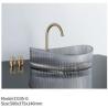 Buy cheap Modern Design Style Factory Price Coloured Bathroom Sinks Art Tempered Glass Hand Wash Oval Vessel Glass Sink Basin from wholesalers