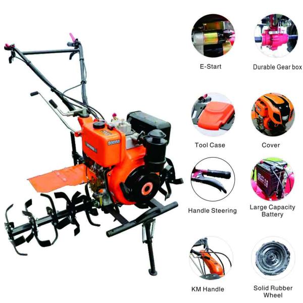 Buy cheap GT1050D Mini Power Gear Tiller Diesel RS178 Engine Model 300mm from wholesalers