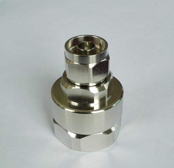 Buy cheap RoHS compliance all brass made RF connector N male straight 7/8 feeder cable clamp type high quality 50ohm from wholesalers