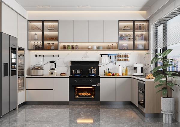 Buy cheap Customized Modern Design Plywood Particleboard Carcass Lacquer Kitchen Cabinets from wholesalers
