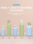 Shampoo Bottle with Bamboo Lid HDPE Plastic Type Soft Touch Empty Body Lotion