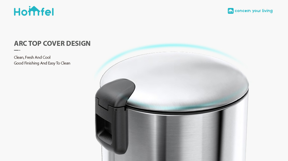Pedal Stainless Steel Trash Can 3L 5L 12L 20L 30L for Home Bathroom Kitchen