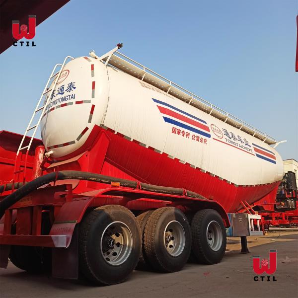 Buy cheap 45cbm M3 Transport Bulk Cement Tanker Trailer Semi Carbon Steel from wholesalers