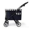 Buy cheap Blue Cowboy Canvas Cozy Dog Carrier Trolley Dog Trolley On Wheels 53x39x82cm from wholesalers
