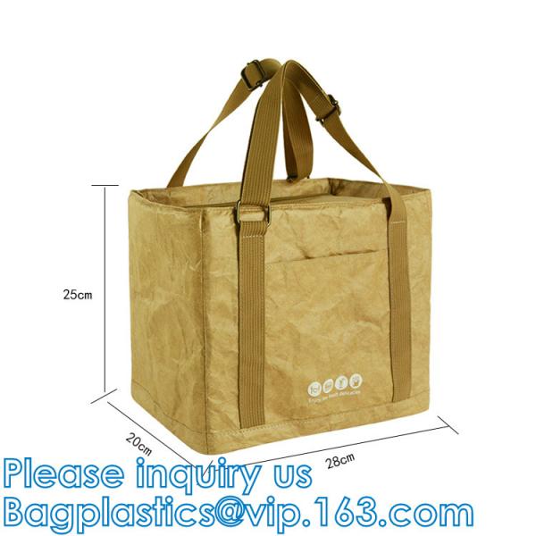 Buy cheap Tyvek Cooler Tote, Nylon Polyster Lunch Bags, Picnic Bag Kraft Paper Lunch Bag, Thermal, Transport Portable from wholesalers