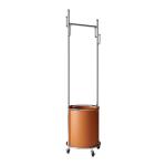 Contemporary Floor Hanger Holder With PU Leather And Customizable Metal