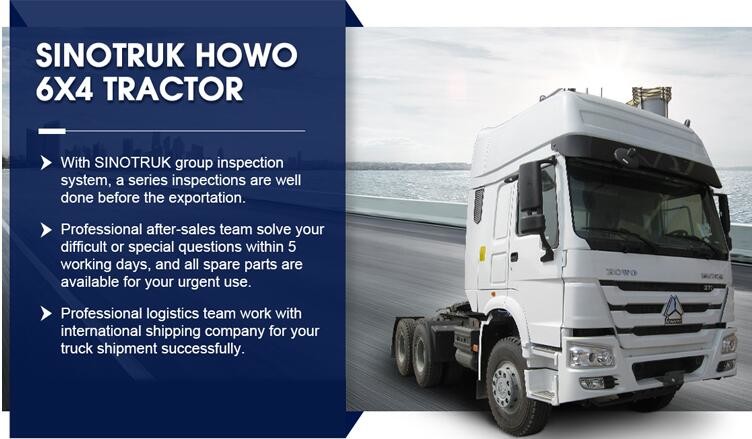 HOWO 6x4 Used Semi Tractor Head Trucks 10 Wheeler
