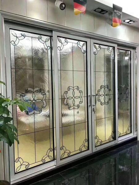 Buy cheap patina came decorative beveled glass for Aluminum sliding door thickness 1" from wholesalers