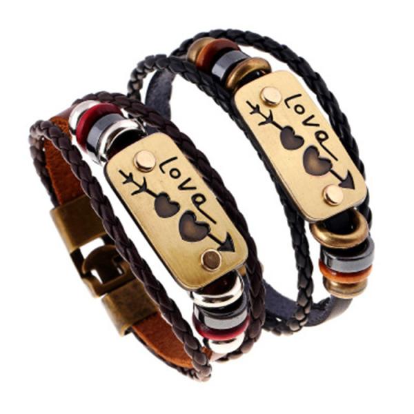Buy cheap Top sale good quality wide alloy braided bracelet wholesale from wholesalers