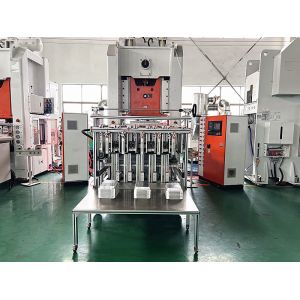China High Output Mitsubishi PLC 13000KG Aluminium Foil Box Making Machine on sale