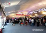 Arch Outdoor Metal Trade Show Tent Hall , Artistical Arcum White Event Marquee