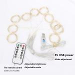 Remote LED String Lights Curtain USB Battery Fairy Lights Garland Led Wedding