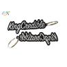 Buy cheap Heat Cut Border Letter Custom Embroidered Key Tags With Metal Ring Accessory from wholesalers