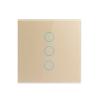 Buy cheap Tuya Eu standard 3gang APP Control Glass Touch Operated Smart Wifi Light Dimmer Switch from wholesalers