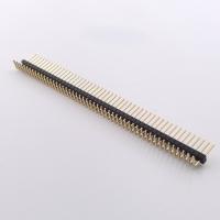 Buy cheap Gold plated Pitch 1.27mm Pin header connector single row 50 Pins Right Angle DIP product