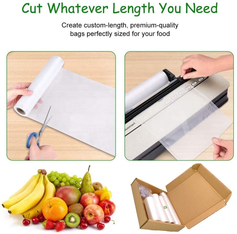 Textured Vacuum Sealer Rolls 15''X5.7''X2.4'' , Food Saver Vacuum Sealer Bags