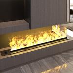 1200mm Indoor Luxury stainless steel Fireplace Fake Flame Water Vapor Fireplace