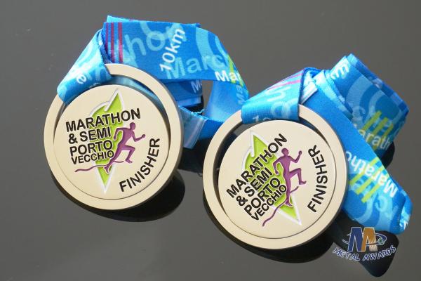 Buy cheap Kids Football And Marathon Finisher Metal Award Medals And Ribbons , Custom Baseball Medallion from wholesalers