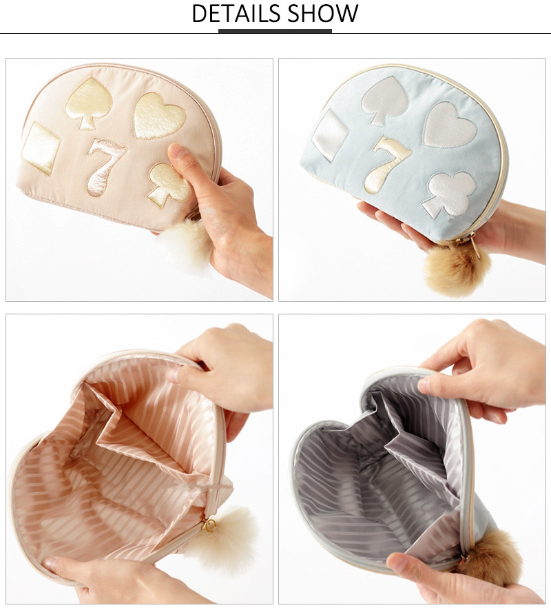 High Quality Embroidery Pattern Polyester Cosmetic Travel Bag