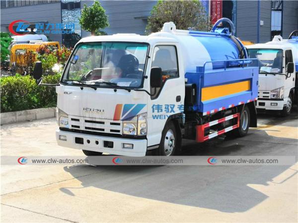 Buy cheap ISUZU 2000L Water 4m3 Sewage Tank Sewer Vacuum Truck from wholesalers