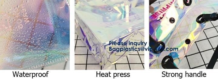 Promotional Shiny PVC Tote Bag, Women Gender and Casual Tote Shape large capacity clear PVC Beach Bag, Bagease, Bagplast