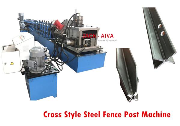 Buy cheap Cross Style Steel Fence Post Machine , Palisade fence Roll Forming Machine from wholesalers