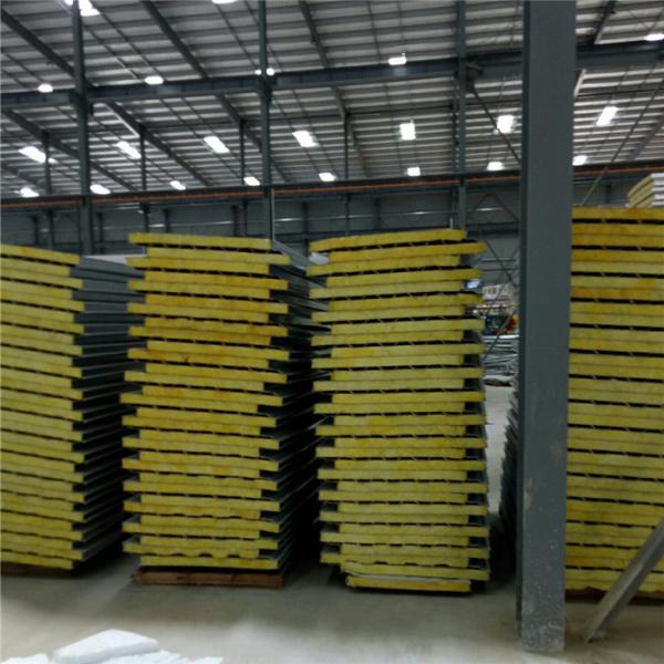 Buy cheap corrugated ivory white color steel sheet glass wool sandwich panel 5950 x 960 x 50mm from wholesalers