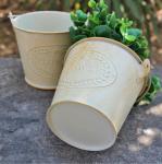 Mini iron kids hanging metal flower bucket garden decoration water bucket