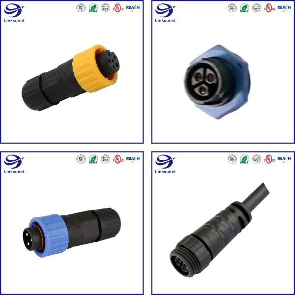 Standard IP67 PA Waterproof Circular Connectors For Led Screen