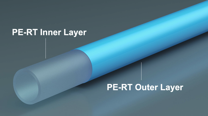9101 Double Layers PE-RT Underfloor Heating Water Pipes sizes 16 x 2.0mm, 20 x 2.0mm