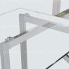 Buy cheap Qiancheng Stainless Steel Glass Top Dining Table 70x36x30inch No Folded from wholesalers