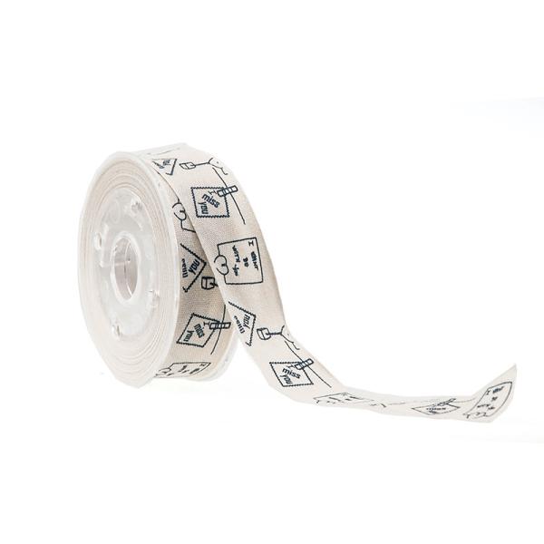 Buy cheap 1 Color Screen Printed Cotton Ribbon , Chocolate Box Colored Cotton Twill Tape from wholesalers