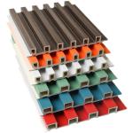 Interior Mall Scene Display Fluted 3D Slat WPC Wall Panel with Nano Effect